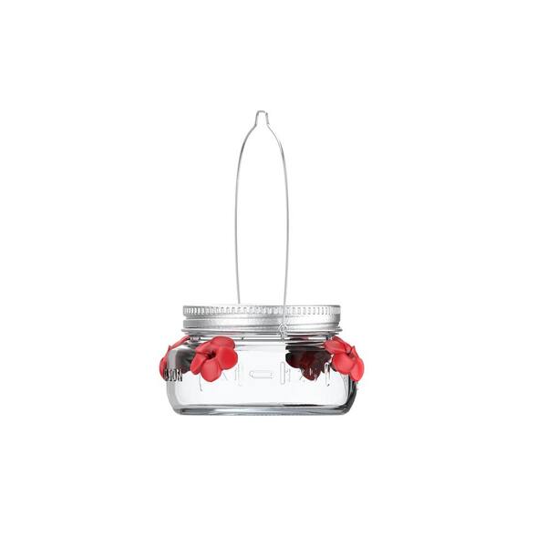 wild wings clear glass nectar hummingbird feeder