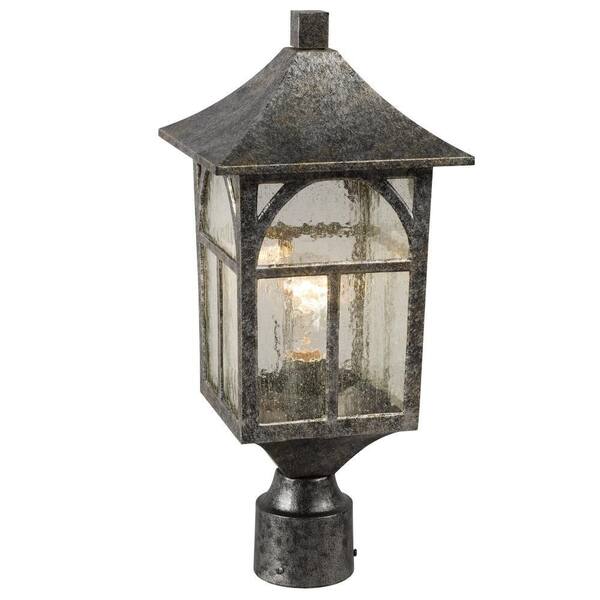 Filament Design Negron 1-Light Outdoor Antique Silver Post Lantern