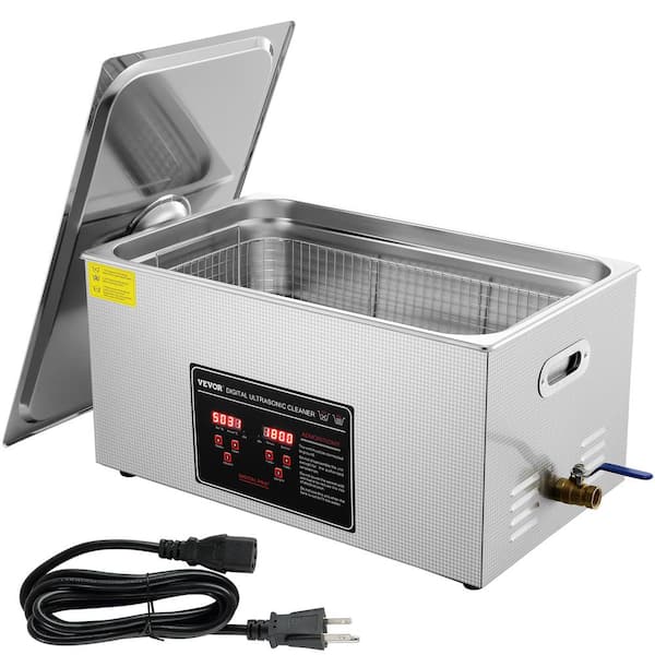 VEVOR 22 L Ultrasonic Cleaner with Digital Timer and Heater Jewelry Cleaner  5.8 Gal. Stainless Steel Heated Cleaning Machine SXCSBQXJ22L0V8PINV1 - The  Home Depot