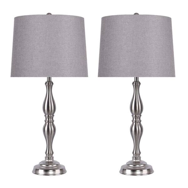 GRANDVIEW GALLERY 27 5 In Brushed Nickel Table Lamp With Baluster   Brushed Nickel Grandview Gallery Table Lamps St91478b 64 600 