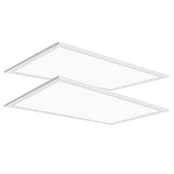2 ft. x 4 ft. Ceiling LED Flat Panel Light, 5000K, 50-Watt, (2-Pack) 2 ft. x 4 ft. Ceiling LED Flat Panel Light, 5000K, 50-Watt, (2-Pack)