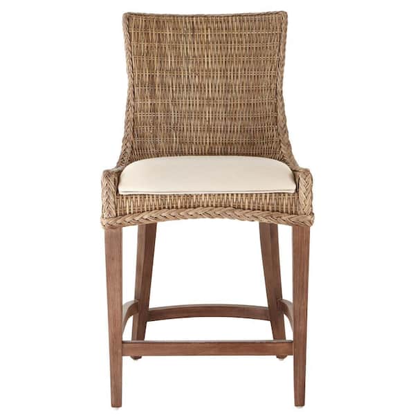 Orient Express Furniture Genie 42 In Grey Kubu Wicker Counter Stool Set Of 2 9940700100 The Home Depot Grey Kubu Wicker Counter Stool Set, Orient Express Furniture Counter Stools