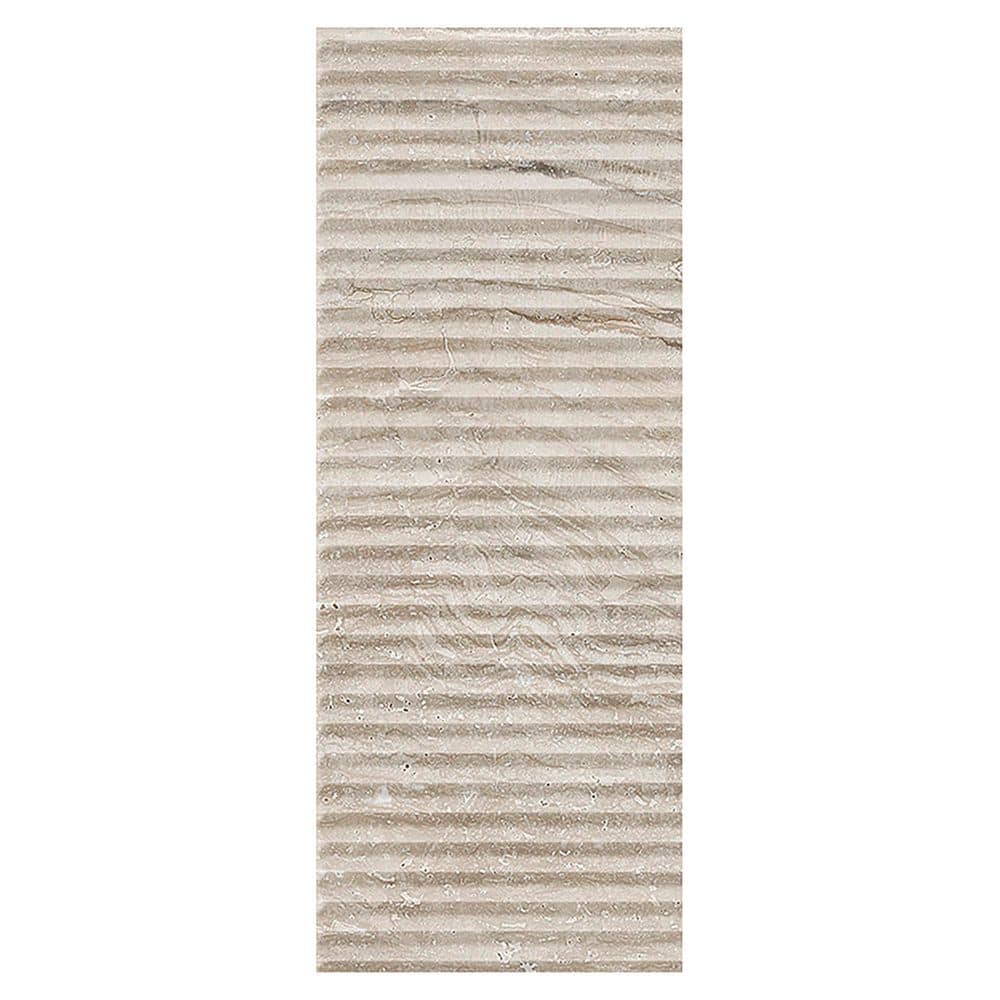 Spanish Marmol Deco Natural 4 in. x 12 in. 3D Textured Travertine Look Porcelain Wall Tile Sample price history on PriceWatchPro