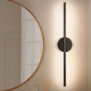 Aidan 1-Light Black Linear Dimmable LED Wall Sconce