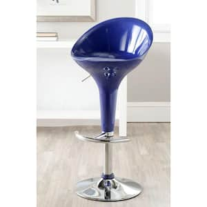 Zorab Adjustable Height Blue Bar Stool