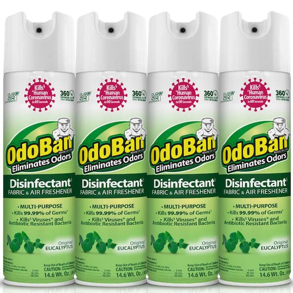 14.6 oz. Eucalyptus Multi-Purpose Disinfectant Spray, Odor Eliminator, Sanitizer, Fabric and Air Freshener (4-Pack)