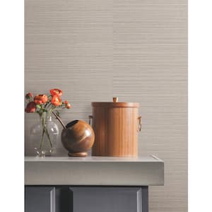 Natural Sisal Classic Grey Peel and Stick Grasscloth Wallpaper