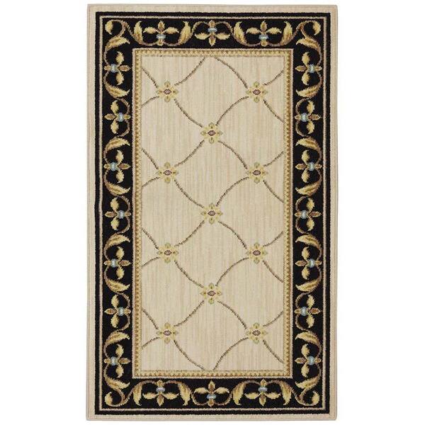 Karastan Marie Louise Ivory/Black 2 ft. 5 in. x 4 ft. Accent Rug