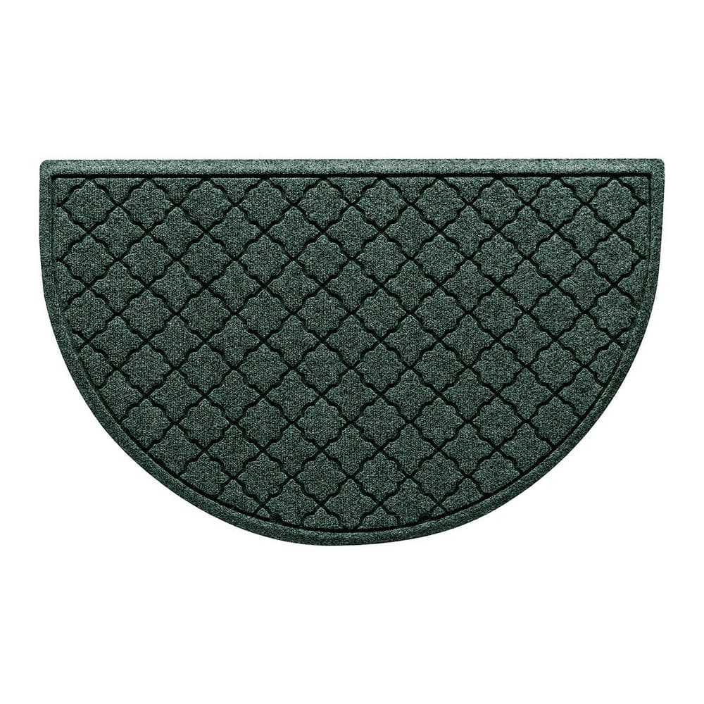 Waterhog Cordova 24 in. x 39 in. Half Round PET Polyester Indoor Outdoor Door Mat Evergreen price history on PriceWatchPro