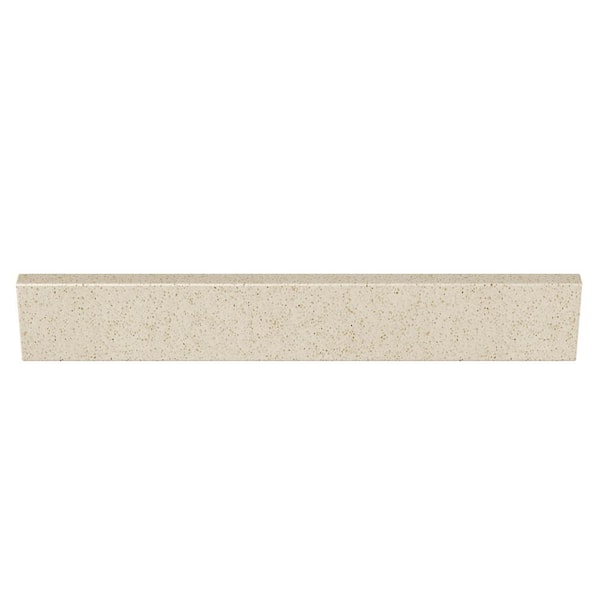 J COLLECTION 25 in. Cultured Marble Backsplash in Winter Snow
