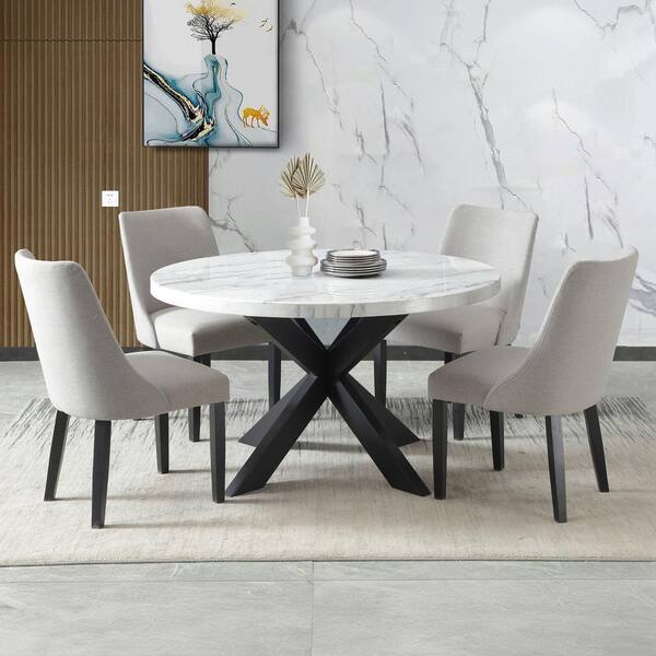 Xena Gray Upholstered Side Chair Set of 2