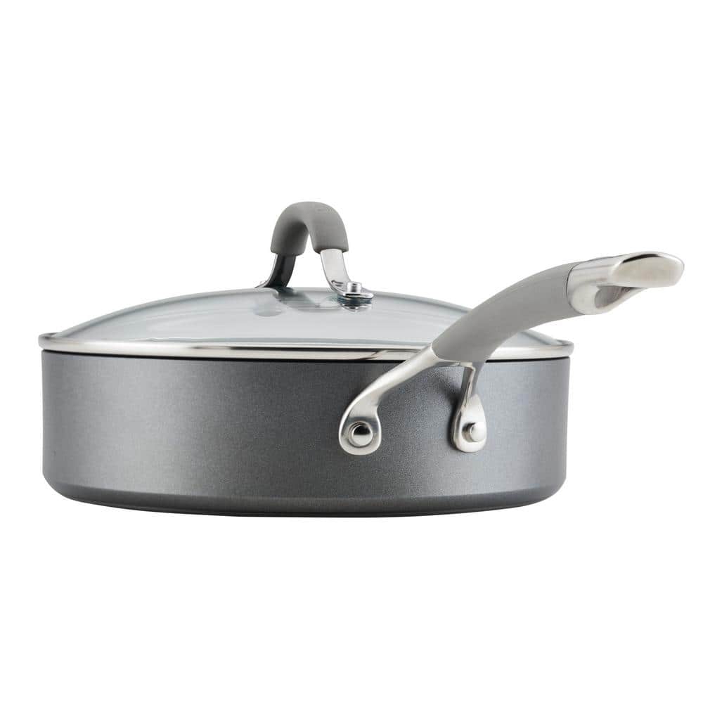 Gray 10-Piece Nonstick Aluminum Cookware Set with Glass Lids