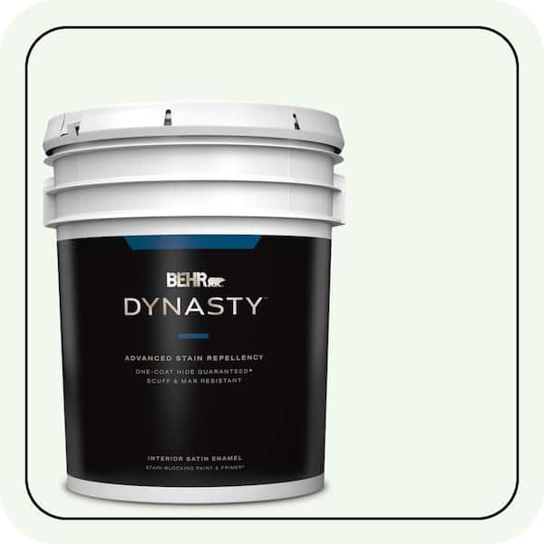 BEHR DYNASTY 5 gal. #GR-W05 Unwind Satin Enamel Interior Stain-Blocking Paint and Primer