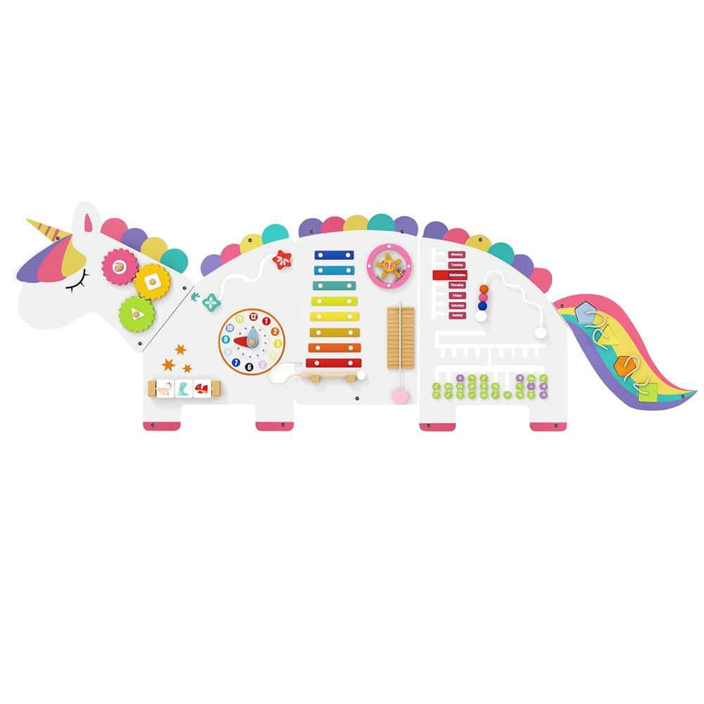 Unicorn Activity Wall Busy Board 11-in-1 Wall-mounted Wooden Sensory Wall Panels White price history on PriceWatchPro