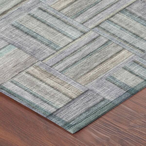 Chantille Machine Washable Indoor/Outdoor Abstract ACN2802 Aloe 10 ft. x 14 ft. Area Rug