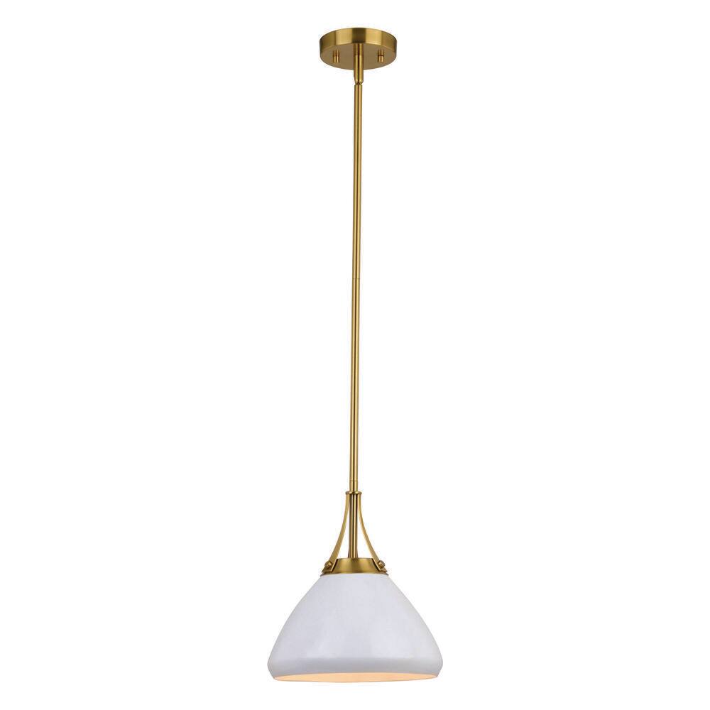 Glossy White Aluminum 10-inch Indoor/Outdoor Pendant Light