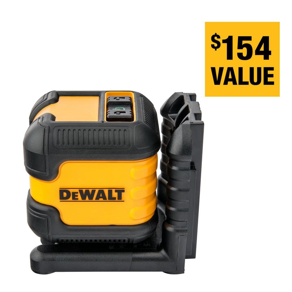 DEWALT 55 ft. Green Self-Leveling Cross Line Laser Level with (2) AA  Batteries & Case DW08802CG - The Home Depot