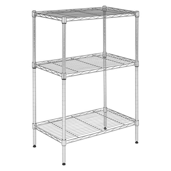 Reviews for happimess Chrome 3Tier Steel Wire Shelving Unit (24 in. W