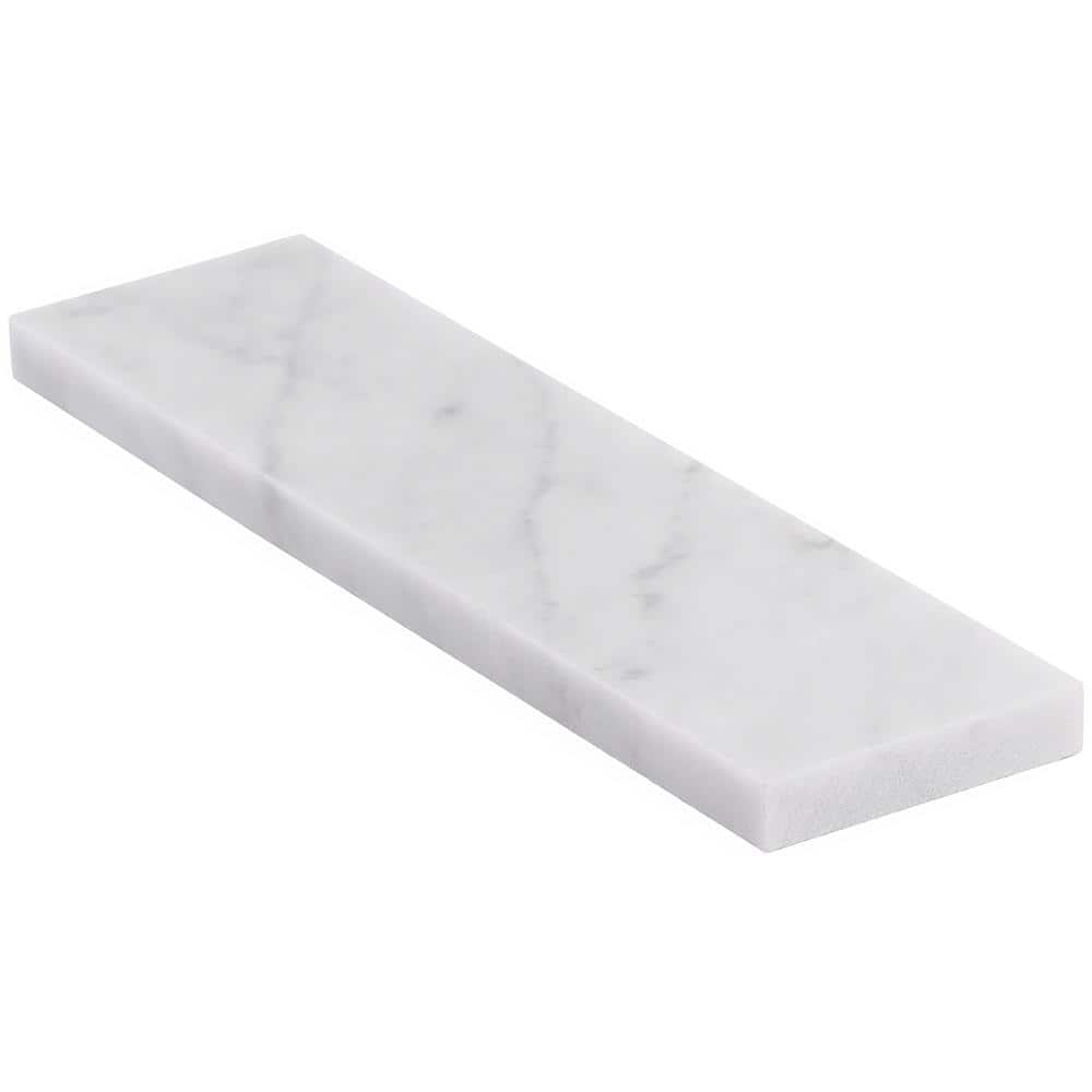 Carrara White 2x8 Honed Marble Subway Tile