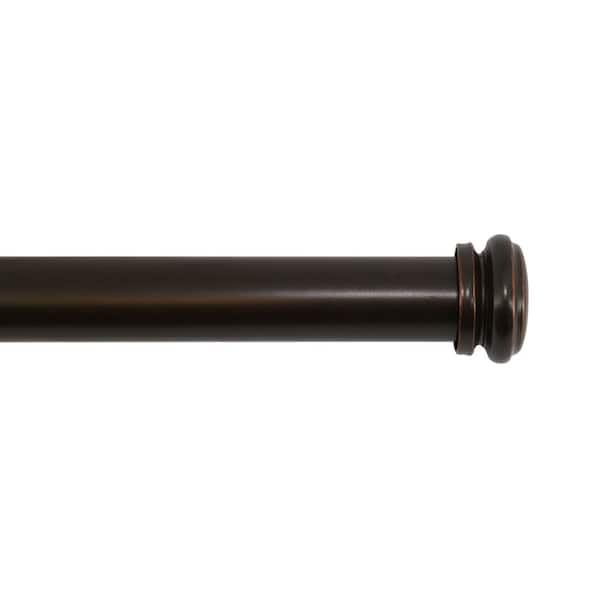 Home Decorators Collection 72 in. - 144 in. Mix and Match Telescoping 1 in. Single Curtain Rod in Oil-Rubbed Bronze