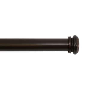 30-84" Mainstays 3/4" Urn Adjustable Single Curtain Rod Set Black 