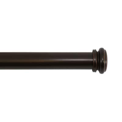 36 in. - 72 in. Mix and Match Telescoping 1 in. Single Curtain Rod in Oil-Rubbed Bronze