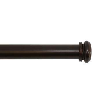 36 in. - 72 in. Mix and Match Telescoping 1 in. Single Curtain Rod in Oil-Rubbed Bronze