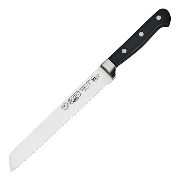 Winco Acero 8 in. Stainless Steel Full Tang Bread Knife