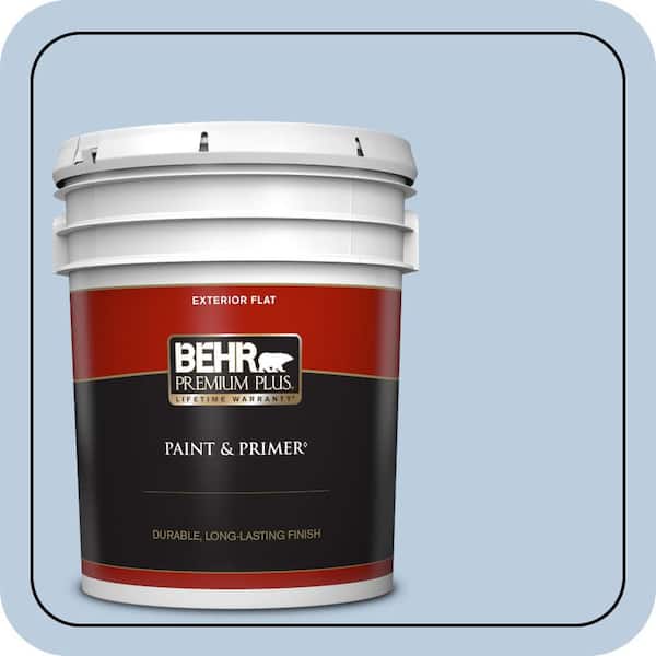 BEHR PREMIUM PLUS 5 gal. #M530-2 Skys the Limit Flat Exterior Paint & Primer