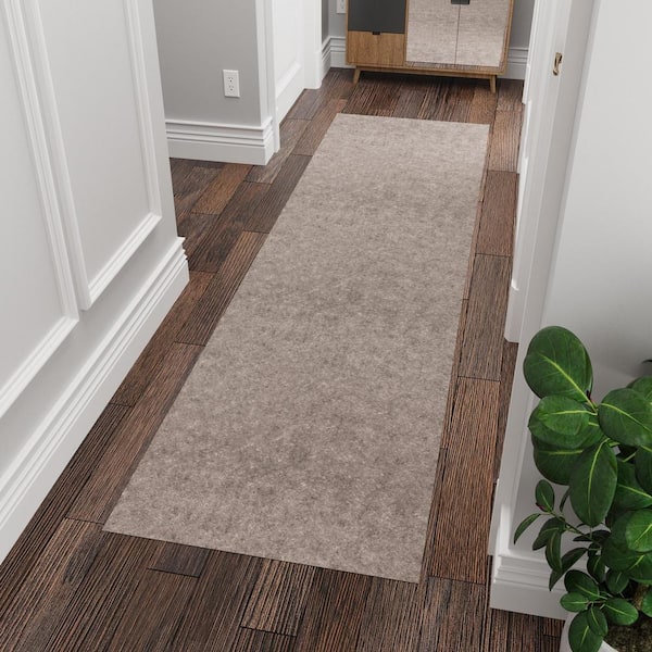 Premium Absorbent Non-Slip Rug Pad, Spill Protection and Floor Safety 3 ft. X 10 ft. Polyester Garage Flooring, Beige