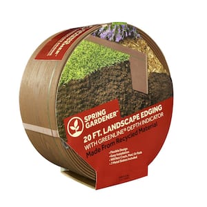 20 ft. L x 0.2 in. W x 5.3 in. H Brown Plastic Greenline Landscape Edging