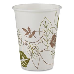 Pathways 12 oz. Disposable Paper Cups, Hot Drinks, 25/Bag, 20 Bags/Carton