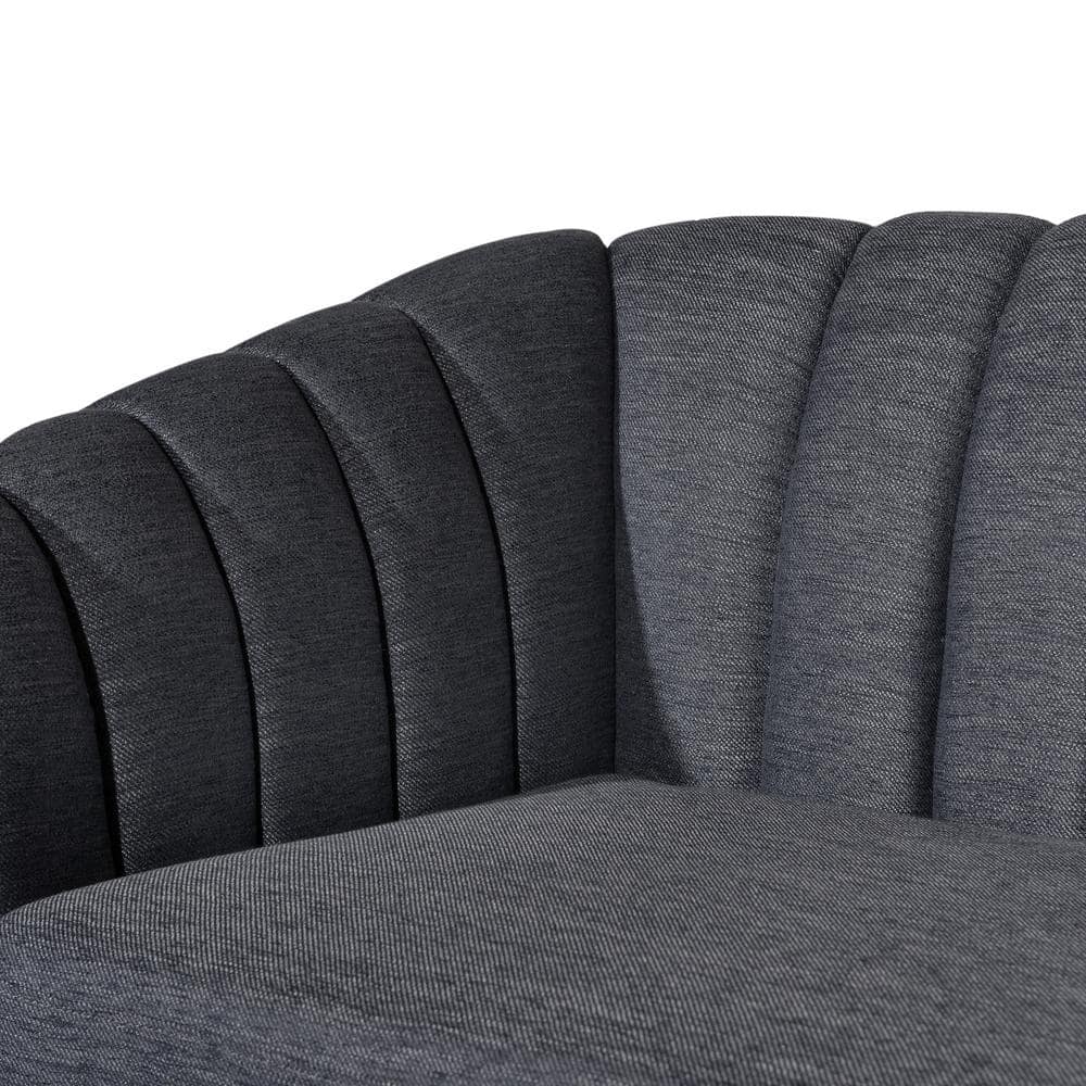 Elegant Blue Velvet 3-Seater Lawson Sofa with Tufted Tight Back