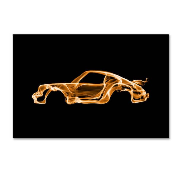 22 in. x 32 in. Porsche 911 Turbo by Octavian Mielu Floater Frame Abstract Wall Art