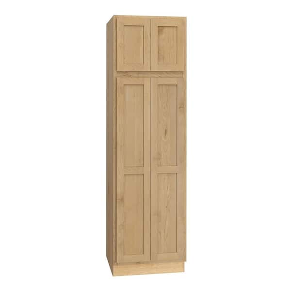Quick Ship Cottage 24 in. W x 24 in. D x 84 in. H Assembled Plywood Pantry Kitchen Cabinet in Canopy Partial Overlay