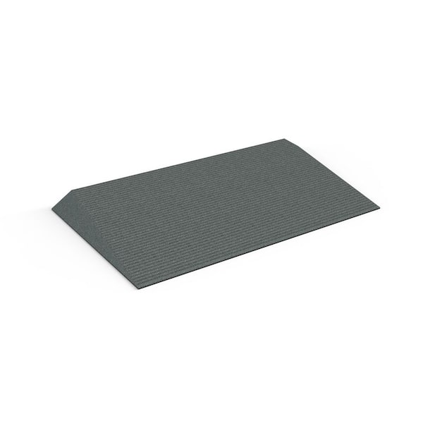 TRANSITIONS Angled Entry Mat, Grey, 2.25 in.