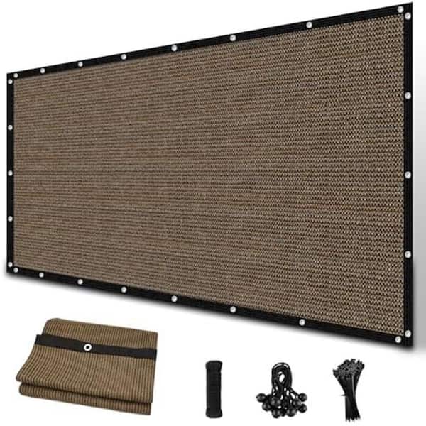 8 ft. x 10 ft. Mocha Pergola Replacement Shade Cover with Grommets for Outdoor Patio Garden Privacy Screen