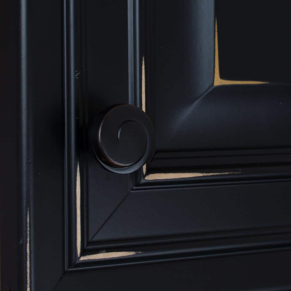 Oil Rubbed Bronze Round Cabinet Knob with Mounting Hardware