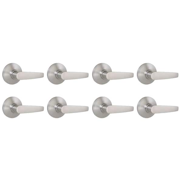 Olympic Stainless Steel Hall/Closet Door Lever 8-Pack