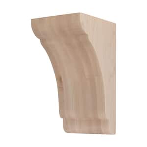 5 in. x 10 in. x 6 in. Unfinish North American Hard Maple Wood Traditional Plain Corbel