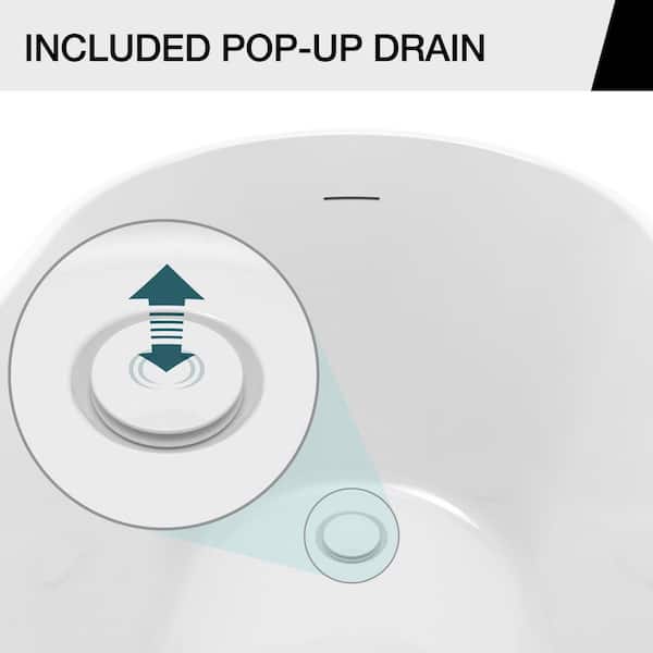 MAAX Soca 59 in. x 28 in. Acrylic Non-Whirlpool Freestanding