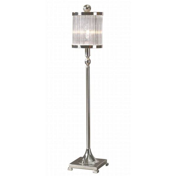 Global Direct 32 in. Silver Plated Buffet Lamp