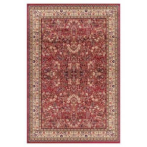 Jewel Collection Sarouk Red Rectangle Indoor 9 ft. 3 in. x 12 ft. 6 in. Area Rug