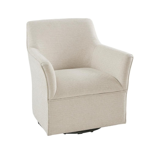 Madison Park Caddy Cream Swivel Glider Armchair
