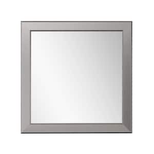 Medium Square Silver Modern Mirror (32 in. H x 32 in. W)