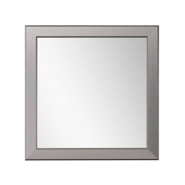 BrandtWorks Medium Square Silver Modern Mirror (32 in. H x 32 in. W)