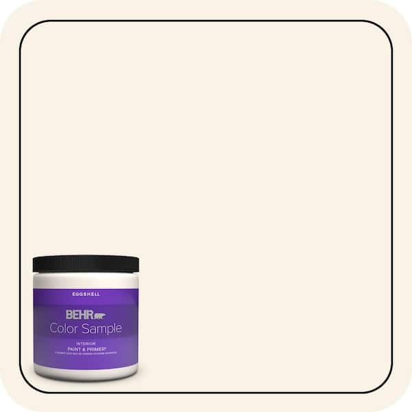 BEHR PREMIUM PLUS 8 oz. #PWN-34 White Luxury Eggshell Enamel Interior Paint & Primer Color Sample