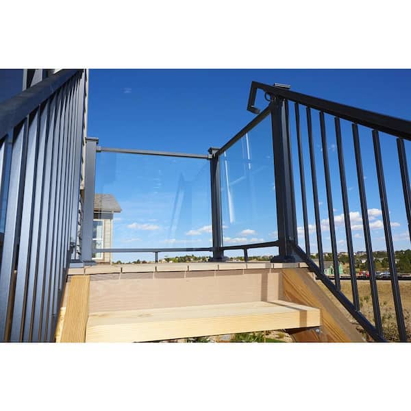Pure View 39 in. H x 46.25 in. W Clear Full Glass Panel for Rail
