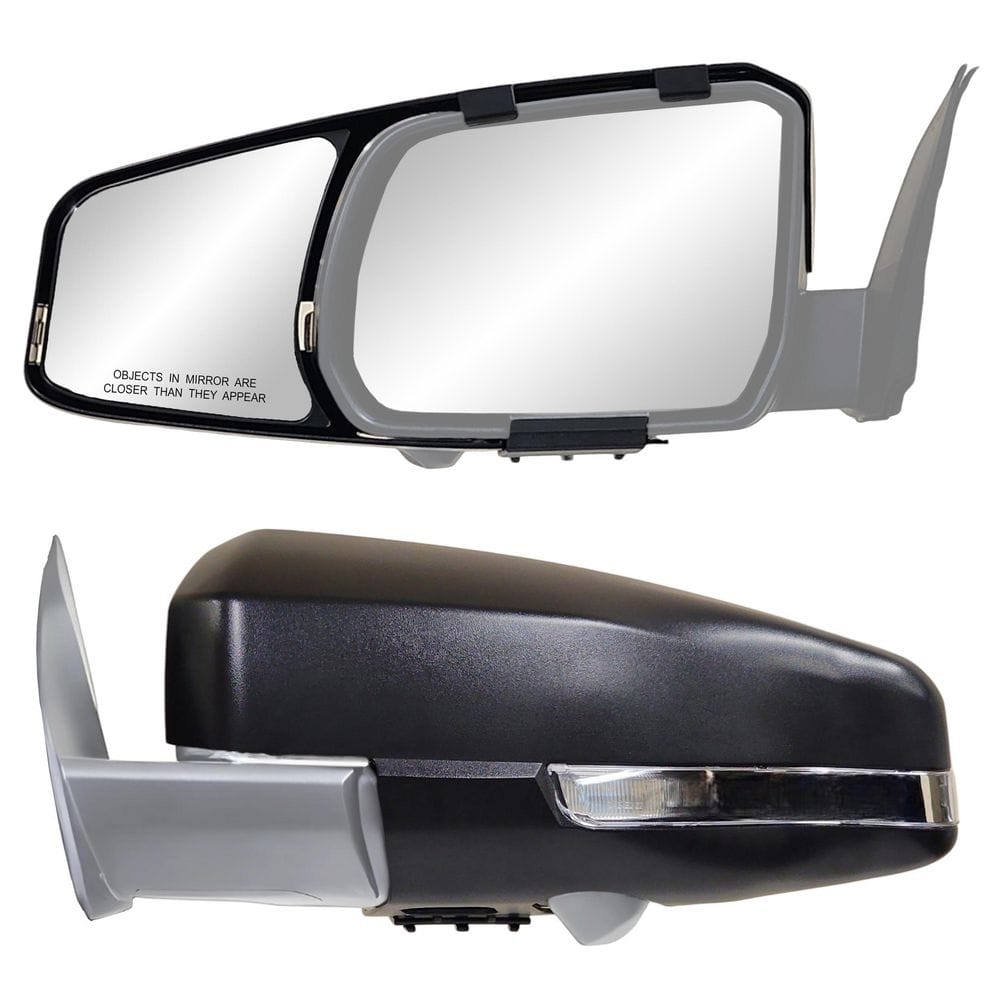 K Source Snap & Zap Clip-on Towing Mirror Set for 2024+ Ford