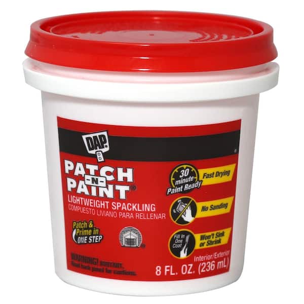 DAP Patch-N-Paint 8 oz. White Premium-Grade Lightweight Spackling Paste